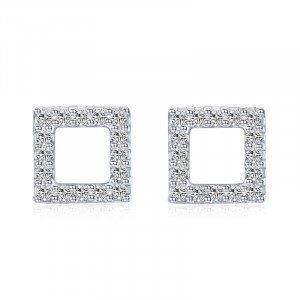 Cercei Din Argint - Minimalism Square- cod ARG06A