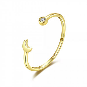 Inel Argint reglabil finut Moon Gold ARG398R