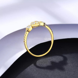 Inel din Argint Cubic Gold-- Arg83D