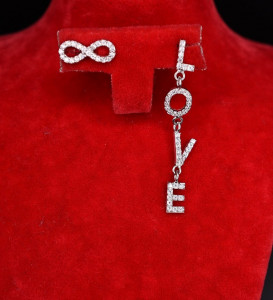 Cercei Argint -LOVE and INFINIT - ARG111C