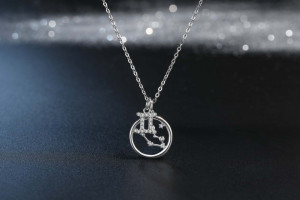 Colier Din Argint Constelatia Gemeni Silver cod ARG382Gemeni