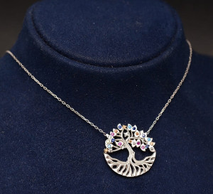 Lantisor Din Argint --"Amazing Tree of Life"- ARG148A