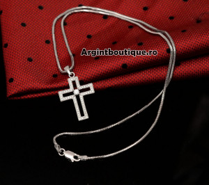 Lantisor Din Argint Si Cruciulita Arg137