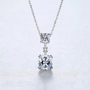 Set Colier si Cercei Din Argint Cubic Zircon Patrat SET399F