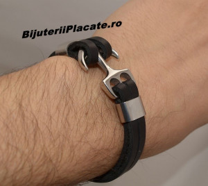 Bratara din Piele si Inox B918