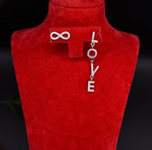 Cercei Argint -LOVE and INFINIT - ARG111C