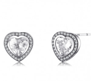 Cercei din Argint Beautiful ---Love Heart--- arg25C