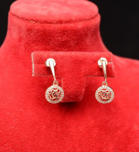 Cercei din argint Little Sweet Diamond ARG339B