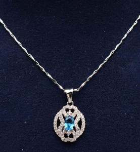 Colier argint 925 Cristal Blue ARG331B