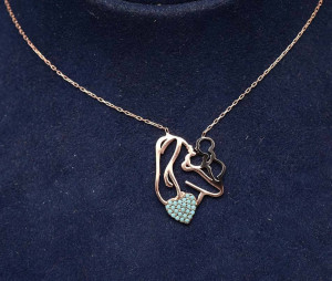 Colier din argint Gold Happy Mom Arg153C