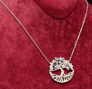 Lantisor Din Argint --"Amazing Tree of Life"- ARG148A