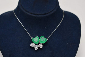 Lantisor Din Argint Smarald Verde Arg391E