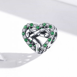 Charm Argint Talisman -INIMA Verde Safir si Infinit- CHA1097