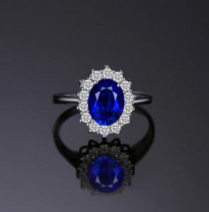 INEL ARGINT CU Zirconiu --BLUE SAPPHIRE-- arg239A