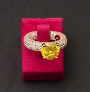 Inel din argint Perfect Engagement Ring Yellow ARG349