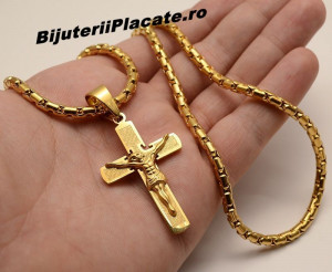 LANT CU CRUCIULITA INOX GOLD EDITION LC170