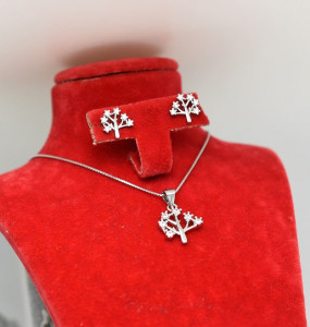 Set Argint Pandativ Si Cercei-- COPACUL VIETII - SET394E