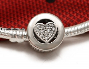 Talisman din argint- INIMA LOVE-CHA1011