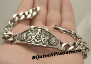 Bratara Inox Solida -FRANCOMASONERIA- Cod B936