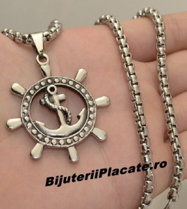 LANT CU PANDANTIV INOX -SAILOR- PATINAT ARTIFICIAL LC81