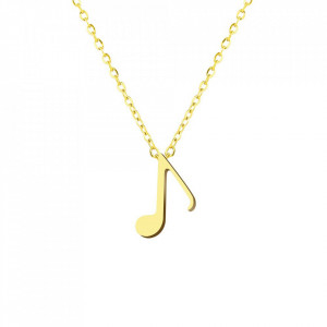 Lantisor Inox Auriu Note Muzicale - N7139
