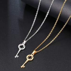 Set Lant+ pandantiv Lover's Fashion Key GOLD---FINUT --- Cod LC232E