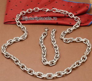 Set Lant Si Bratara Inox Model Byzantine Cod S164