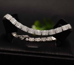 Bratara din Argint Jagged Baguette ARG370