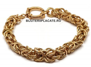 Bratara Inox -Byzantine Auriu Cod B975