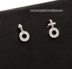 Cercei din argint Gender Symbol cod ARG179