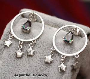 Cercei Din Argint Midnight ARG126
