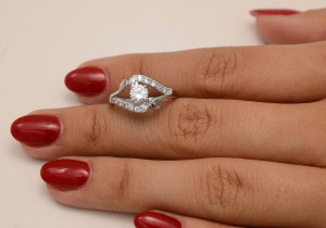 Inel ARGINT Fancy Little Diamond 925 CZ