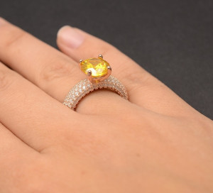 Inel din argint Perfect Engagement Ring Yellow ARG349