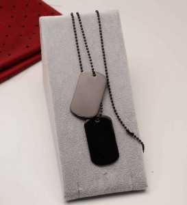 Lant inox Army(Dog Tag) BLACK cod LC16F