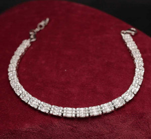 Bratara din Argint Jagged Baguette ARG370