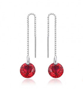 Cercei din Argint Beautiful RUBY -Long-- arg25D