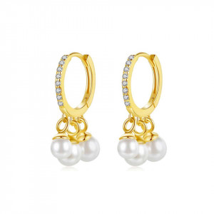 Cercei din argint Gold Pearls-cod ARG290E