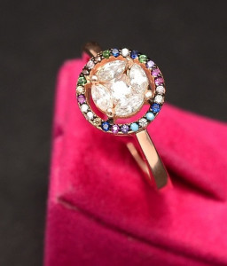 Inel din argint Perfect Engagement Ring Multicolor ARG362C