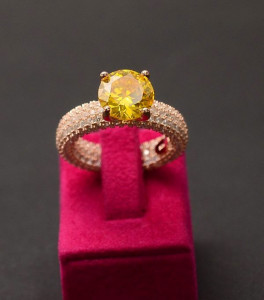 Inel din argint Perfect Engagement Ring Yellow ARG349