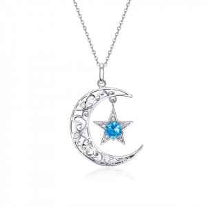 Lantisor Din Argint --- LUNA & STEA --- Arg367G