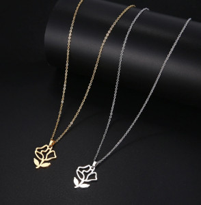 Set Lant+ pandantiv Flowers Gold ---FINUT --- Cod LC232C
