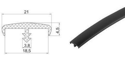 Bordura PVC negru