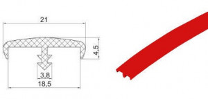 Bordura PVC rosu