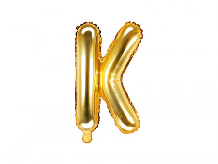 Balon auriu litera K folie 35 cm