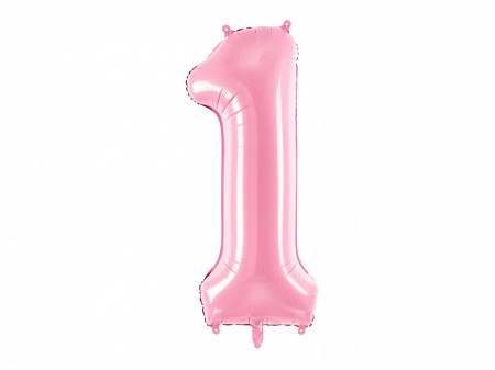 balon 1 an roz cifra din folie