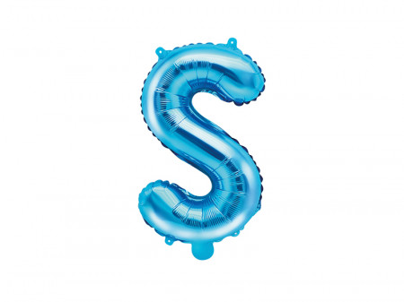 Balon litera S albastru folie 35 cm