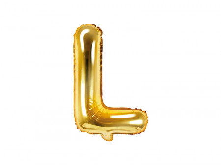 Balon auriu litera L folie 35 cm