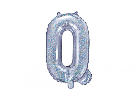 Balon litera Q holografic folie 35 cm