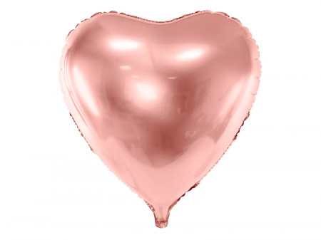 Balon inima rose gold folie 72 x 73 cm