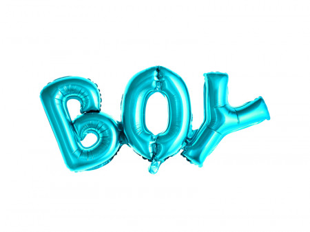 Balon albastru litere Boy din folie 67x29 cm